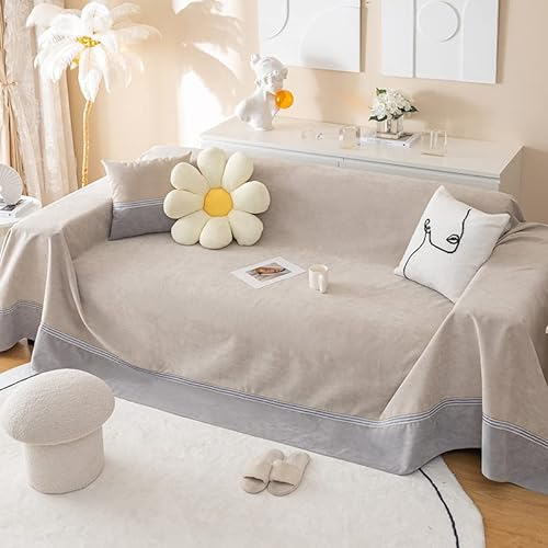 WYJHNLBEDC Hundedecke Wasserdicht Sofa/Couch überzug/überwurfdecke, Sofaschutz Hund/Katze Kratzschutz, wasserdichte Decke für Sofa 1/2/3 Sitzer L/U Form und Ecksofa (Khaki, 200x360cm)