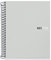 Miquelrius Quaderno The Original, Formato A5 148 X 210 Mm, 200 Fogli da 70 G/M² e 8 Strisce Colorate, Righe a Griglia 5 Mm, 2 Fori, Copertina in Polipropilene, Colore Grigio