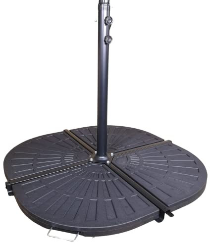 Samuel ALEXANDER 4 Piece 14kg Black Hanging Banana Cantilever Garden Parasol Base Weights
