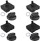RUNCCI-YUN 4PCS interruptores giratorios,Governor - Interruptor giratorio para ventilador 4 posiciones, 3 marchas, 10 A, 120 V-250 V+4PCS perilla giratoria