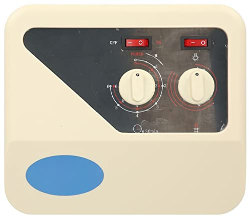 Zerodis Saunaofen-Saunaofen-Controller, Externer Saunaofen-Controller Externer Controller mit Temperaturfühlerkabel für 3-9 KW Saunaofen 220 V mit Knopfdesign