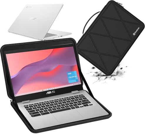 Smatree Housse de Protection Rigide en EVA Compatible avec Ordinateur Portable ASUS Chromebook C424 14 et Sac Antichoc (X8257)