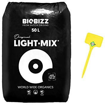 Weedness BioBizz Light Mix Sacco da 50 Litri - Terriccio per Coltivare Bonsai da Interno ed Esterno Piante da Balcone Palme Cocco Biologico BioBizz Lightmix