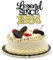 LIANRISES Legend SINCE 1984 Happy 41st Birthday Cake Toppers for Men Women, Glitter Black and Golden