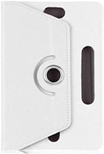 DV 10inch Tablet Case Cover - Universal Leather Stand Case Folio Cover Magic Leather 360° Rotating Case Fits for ALL 10 Inch & 10.1 Inch Android Tablets tab (White)