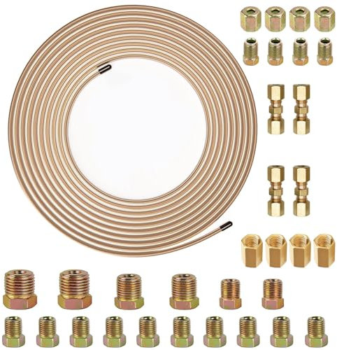 Kit de accesorios de tubería de freno de 10 m para juego de línea de freno automotriz (kit 1)