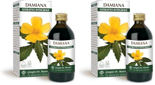 Dr. Giorgini Integratore Alimentare, Damiana Estratto Integrale Liquido Analcoolico - 200 ml (Confezione da 2)
