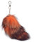 Nocyclonic Fox tail Fuchsschwanz Anh채nger Echtfell Sonnenfuchs Fuchschwanz Antenne Schl체sselanh채nger Tasche Zus채tze Tasche Anh채nger Auto Dekoration Weich Flaumig etwa 20cm (G)