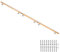 Buche Holz Handlauf Treppengeländer Geländer für Treppe Treppe Wandhandlauf Wand Treppe seitliche Montage Auswahl Länge 80-500 cm V2Aox, Länge:500 cm
