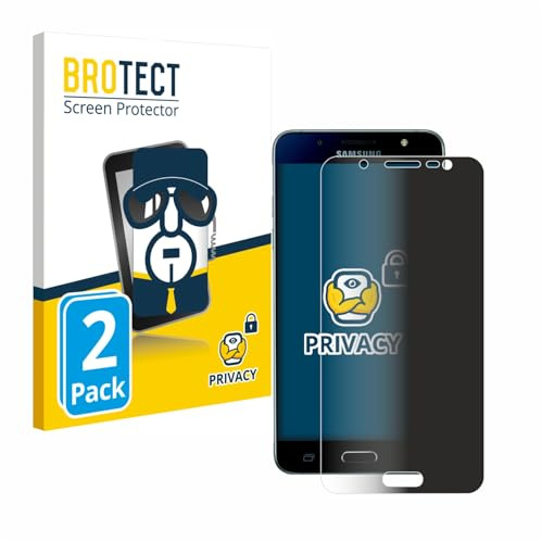 BROTECT Blickschutzfolie für Samsung Galaxy J5 2016 | 2 Stück Anti-Spy Displayschutz Made in Germany Smartphones und Handys Privacy Screen Protector Blaulichtfilter Klare Folie