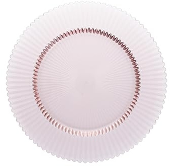 Fortessa Archie Glass, 12.8 Charger Plate (Set of 4), Pink