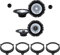 Kit de 6 altavoces Alpine SXE-1750S + SXE-1725S para Nissan Micra desde 2007 en adelante, Qashqai II de 2013 a 2024, Leaf de 2010 a 2017, Rogue de 2007 a 2015 + ver otros modelos con 2 Supp. Ant, 2