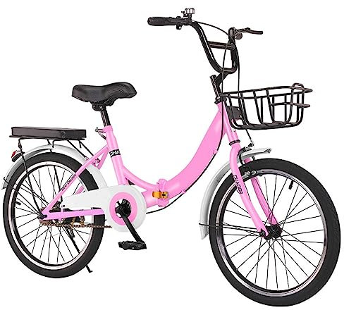 Fahrrad-Faltrad, Falträder mit hohem Kohlenstoffstahlrahmen, höhenverstellbar, mit hinterem Tragegepäckträger, leichtes tragbares Fahrrad für Frauen und Männer
