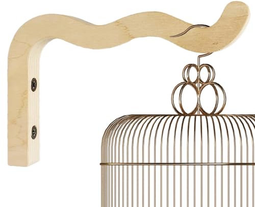 Support pour en bois, crochets en bois, crochets muraux pour , crochet pour mangeoire à oiseaux, support mural en bois ondulé, décoration d'intérieur et d'extérieur pour lanternes,