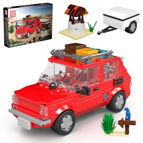 Mould King 24074 Wohnmobil Spielzeug Klemmbausteine 126P Camper Wohnmobil Modellauto Bausteine mit Camping Van Bausatz Kompatibel mit Andere Marken(393 Teile)