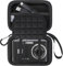 Lacdo Kamera Tragetasche für Kodak PIXPRO FZ55 / FZ45 / FZ53 / FZ43 16MP Digitalkamera, Video Vlogging Kamera Aufbewahrung Trave Tasche, Netztasche Passend für Batterien, Kabel, Schwarz+Schwarz