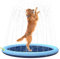 Bamda Dog Paddling Pool, 100cm/39.4in Dog Splash Pad, 0.6mm Thickened Foldable Splash Sprinkler Pad, Non-Slip PVC Sprinkler Mat, Summer Outdoor Beach Backyard Garden for Kids & Dogs