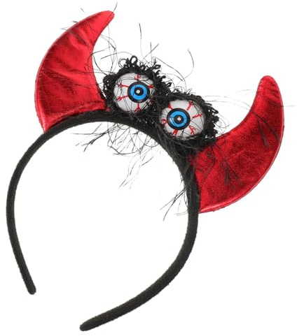 Hemobllo Halloween Stirnbänder mit Teufelshörnern Haarreifen für Halloween-kostüme Cosplay-kopfschmuck aus Devil Horns Stirnbänder für Partys und Veranstaltungen