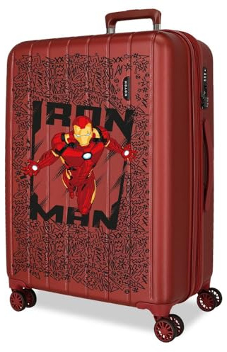Joumma Marvel Ironman Medium Suitcase Red 48 x 65 x 27 cm Rigid 3.5 kg TSA Closure Integrated ABS 3.5 kg 72L Extendable