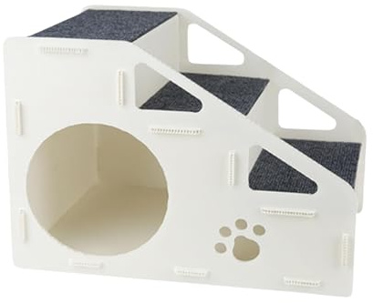 GjnjfdF Hundetreppe | rutschfeste Katzen Treppe | 4 Stufen Rampe Für Tierhaus - Für Hohes Bett Schlafzimmer Couch Kleine Mittelgroße Große Tiere Welpen Kätzchen