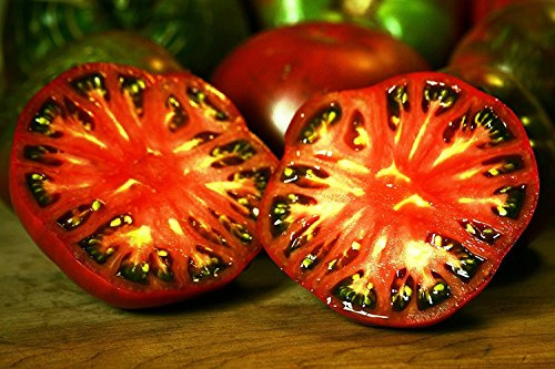RWS 100 semillas de tomate púrpura Cherokee, muy antigua variedad de la India Cherokee, Nueva entrega de América, germen de la prueba del