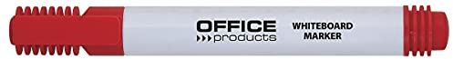 OFFICE PRODUCTS Whiteboard-Marker Boardmarker Basic/ Rundspitze 1-3 mm Strichbreite / Rot / Trocken Abwischbar/ Nicht Toxische Tinte auf Alkoholbasis ohne Xsylen und Toluol 1 Stück