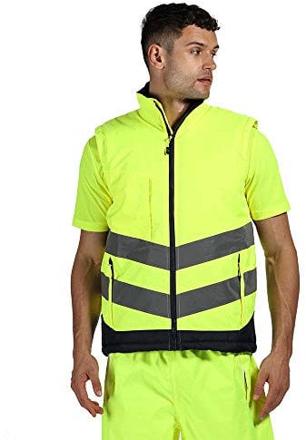 Regatta TRA840 20760 Professional Hi-Vis Body warmer, Yellow/Navy, M