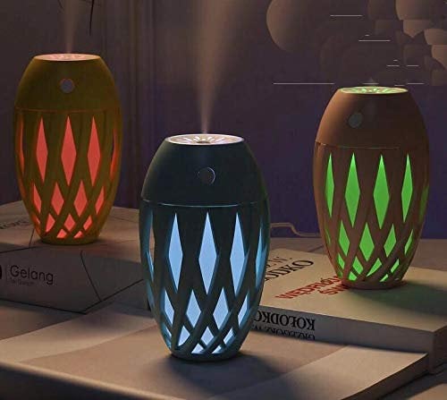 SHINE Aroma Diffuser Mist Humidifier Fan Night Light Led Light for Home Office Vehicle 2W With DC 5V USB Cable Fan light Pink Color