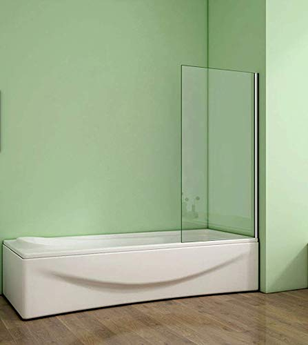 Aica Sanitär Duschwand für badewanne 75x140cm Aica Sanitär Badewannenaufsatz Duschabtrennung