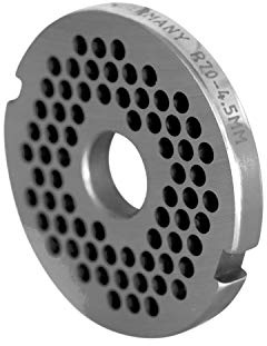 Wolfcut R70 Fleischwolfscheibe mit 4,5 mm Bohrung System Unger Codiert mit 2 Nuten Werkzeugstahl