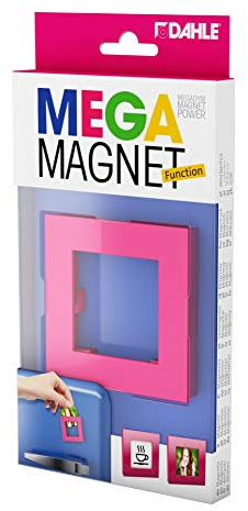 Dahle Mega Magnet SQUARE XL (75 x 75 mm, Bilderrahmen) pink