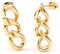 THIORA Glieder Ohrringe Damen Gold | Edelstahl Ohrstecker 18kt Vergoldet | Statement Chain Schmuck | Kettenglieder Gliederkette, 23mm