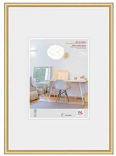 walther design Cadre photo walther design doré 50 x 60 cm avec verre d’art, cadre en plastique New Lifestyle KVX060G