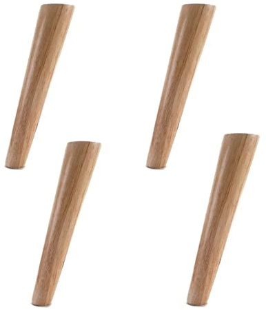 LIUDAN 4pcs Pieds de Meubles en Bois, Pieds Coniques Obliques en Chêne Hauteur 6-70cm Pieds de Remplacement, pour Table Basse Canapé Canapé (Taille : 70cm28in)