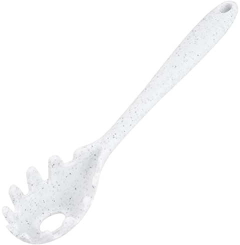 Silicone Kitchen Utensils Metal Cooking Spoon Silicone Spaghetti Server Kitchen Pasta Spoon Multi-Functional Egg Spoon Pasta Strainer