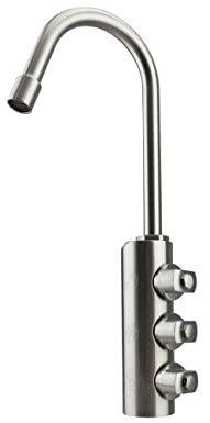 Bellerofonte Rubinetto miscelatore tre vie INOX per erogatori sottobanco impianti osmosi, filtrazione