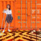 Fototapete 3D Effekt 3D gelb rosa blau orange Container Wandbilder Industriestil Wand Webcast Gym Tanzraum Wanddekoration personifizieren