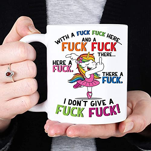Swearing Unicorn, Old Macdonald - Funny Rude Ceramic Joke Mug