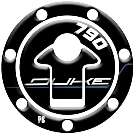 Paraserbatoio.it Aufkleber mit 3D-Effekt, Tankschutz, harzbeschichtet, kompatibel mit KTM Duke 790 The Scalpelel - Schutzkappe - Farbe Blau v2