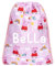Peppa Pig - Kinder Kordelzug Rucksack - Personalisierter Leichter Rucksack - Rosa PE Tasche - 43x35cm - Wasserdichte Tasche - Individuelle Geschenke