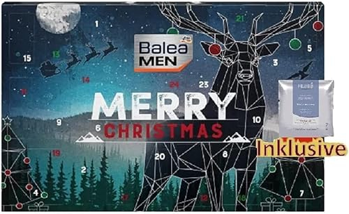 Balea Adventskalender 2024 Männer Beauty -Classic Edition- 24 Pflege Beauty Kosmetik Advent Kalender für den Mann, Weihnachtskalender Wert 80, Herren