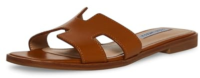 Steve Madden Women's Hadyn Sandal, Cognac Leather, 9.5
