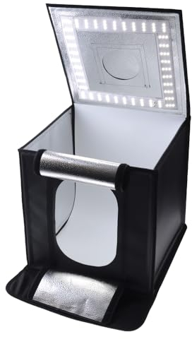 Caruba Studio Photo Portable LED 60 x 60 x 60 cm Bicolore avec Garantie de 3 Ans – Mini Studio Photo idéal pour la Photographie de Produits Professionnels