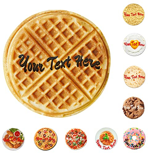 Gestalten Personalisierte Decke mit Foto Text,Lustige, runde Waffeldecke Personalisiert, Hochzeitsgeschenke Personalisiertes Geschenke Kinder für Fotodecke Halloween Decke