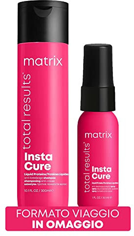 Matrix | Shampoo 300ml + Spray 30ml, Nutriente e Rinforzante per Capelli Secchi e Danneggiati, Con Proteine Liquide, Total Results, Instacure