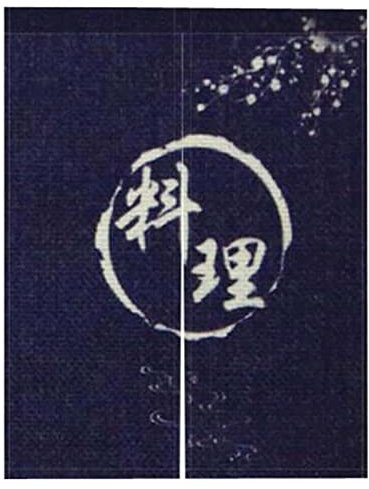 ZEALMAX Japanese Noren Kitchen Door Curtain, 17.7 x 27.6 Inches - B