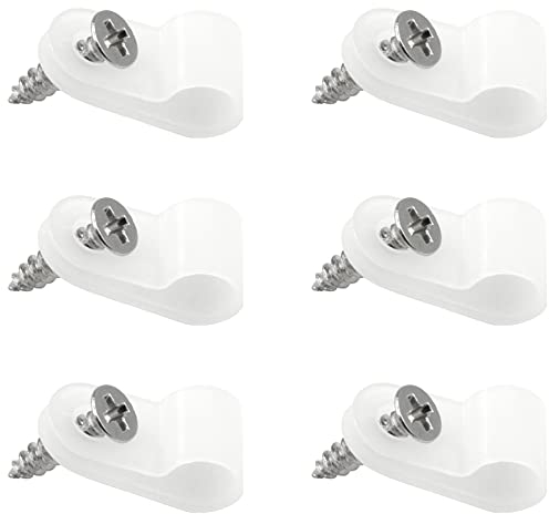 120 Sets Cable Cleats,R Shaped Cable Clips for Cable Organization (White Nylon)