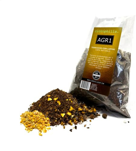 Terriccio Concimato naturalmente con Lupini Macinati per Rinvaso Limoni e Piante da Frutto - 5 mesi di concimazione Garantiti (4l)