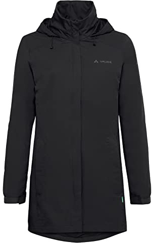 VAUDE Damen Regenjacke Escape Parka, wasserdichter Regen-Parka, atmungsaktiv und winddicht, black, 46