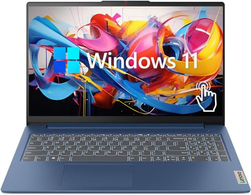 Lenovo IdeaPad 3 Laptop, 15.6 FHD Touchscreen, Intel Core i5-1155G7, 16GB RAM, 512GB SSD, Webcam, HDMI, Wi-Fi 6, Windows 11 Home, Blue